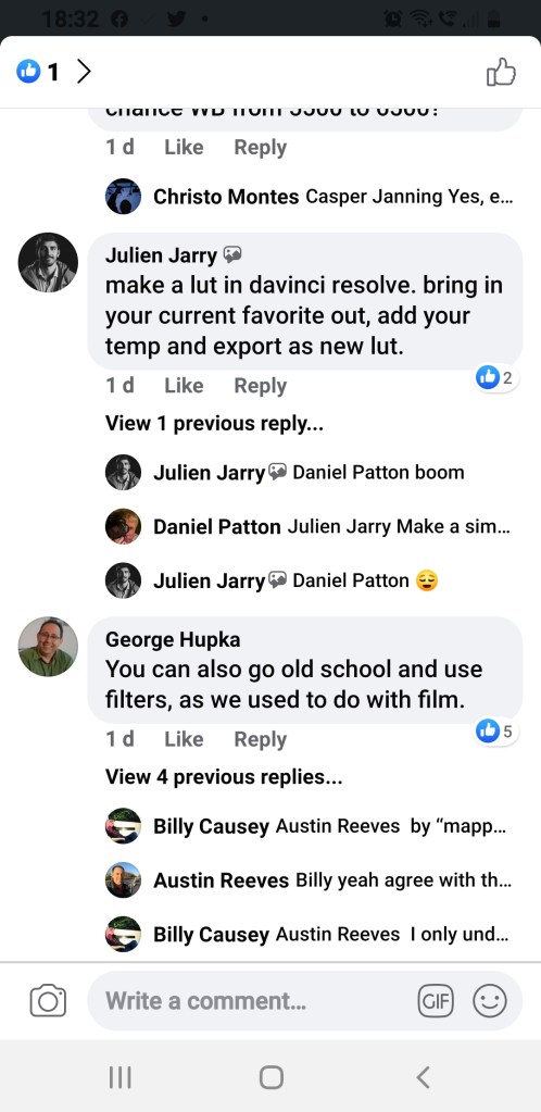 Facebook thread