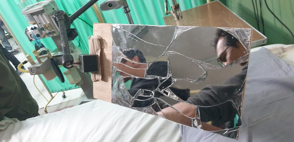 Broken Mirror in the hospital.